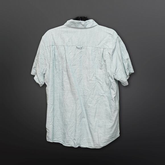 Hurley Men's Green Short Sleeve Button-Down Shirt - Picture 4 of 4